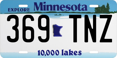 MN license plate 369TNZ
