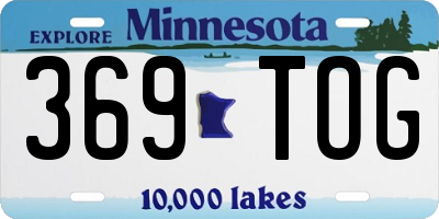 MN license plate 369TOG