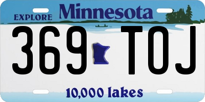 MN license plate 369TOJ