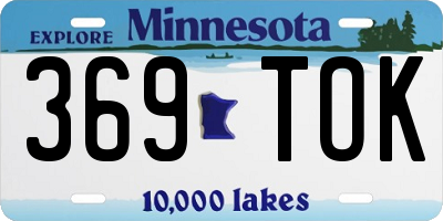 MN license plate 369TOK