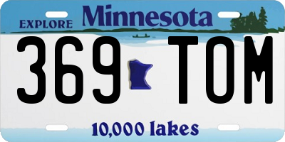 MN license plate 369TOM