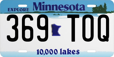 MN license plate 369TOQ