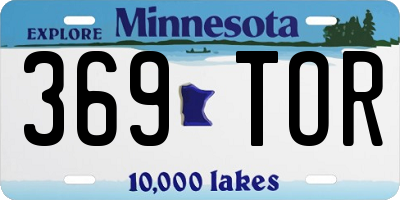 MN license plate 369TOR