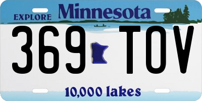 MN license plate 369TOV