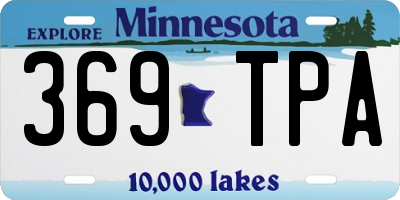 MN license plate 369TPA