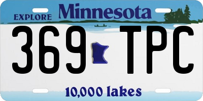 MN license plate 369TPC