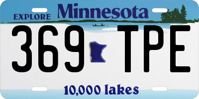 MN license plate 369TPE