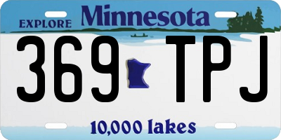 MN license plate 369TPJ