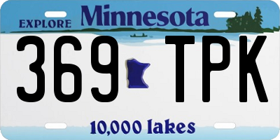 MN license plate 369TPK