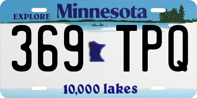 MN license plate 369TPQ