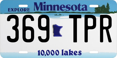 MN license plate 369TPR