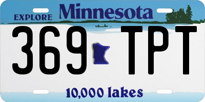 MN license plate 369TPT