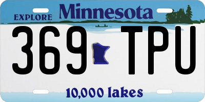 MN license plate 369TPU