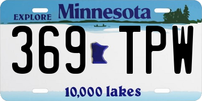 MN license plate 369TPW