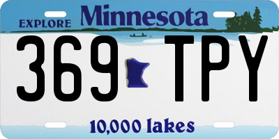 MN license plate 369TPY