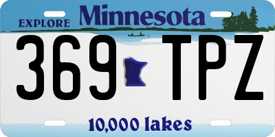 MN license plate 369TPZ