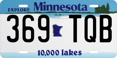 MN license plate 369TQB
