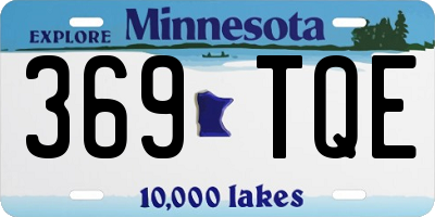 MN license plate 369TQE