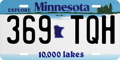 MN license plate 369TQH
