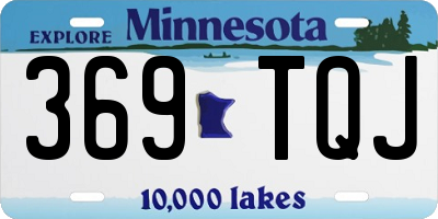 MN license plate 369TQJ