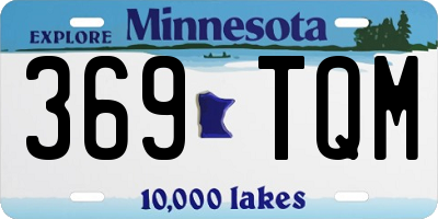 MN license plate 369TQM