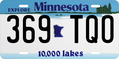 MN license plate 369TQO