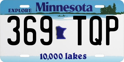 MN license plate 369TQP