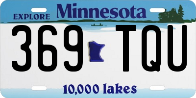 MN license plate 369TQU