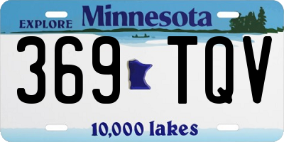 MN license plate 369TQV
