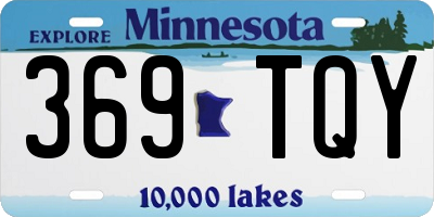 MN license plate 369TQY