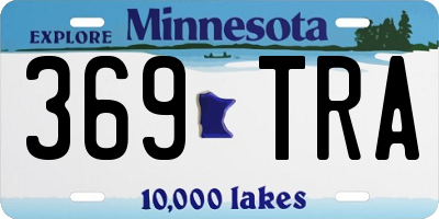 MN license plate 369TRA