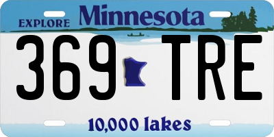 MN license plate 369TRE