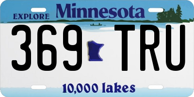 MN license plate 369TRU