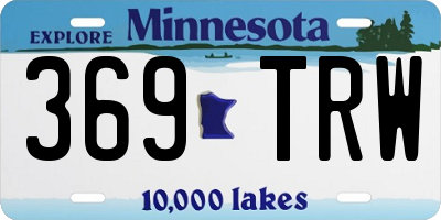 MN license plate 369TRW