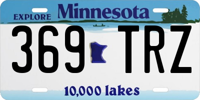 MN license plate 369TRZ