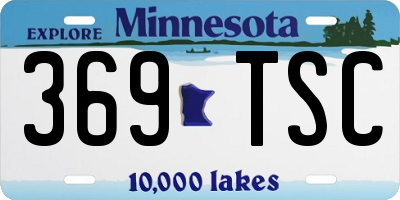 MN license plate 369TSC
