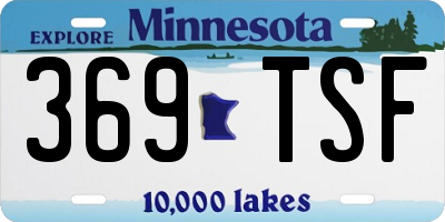 MN license plate 369TSF