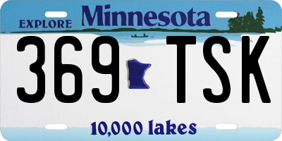 MN license plate 369TSK