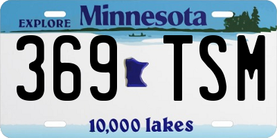 MN license plate 369TSM