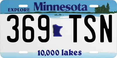 MN license plate 369TSN