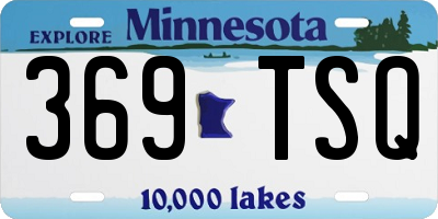MN license plate 369TSQ