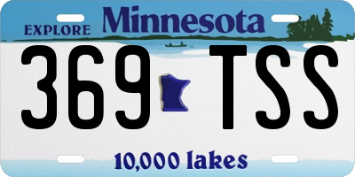 MN license plate 369TSS