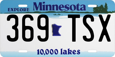 MN license plate 369TSX