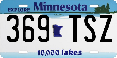 MN license plate 369TSZ