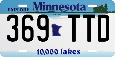 MN license plate 369TTD