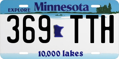 MN license plate 369TTH