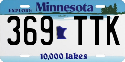 MN license plate 369TTK