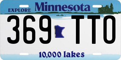 MN license plate 369TTO