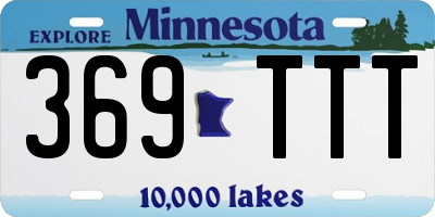 MN license plate 369TTT
