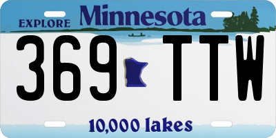 MN license plate 369TTW